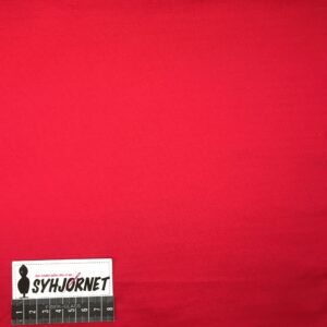Jersey med polyester/uld opkradset på vrangsiden rød