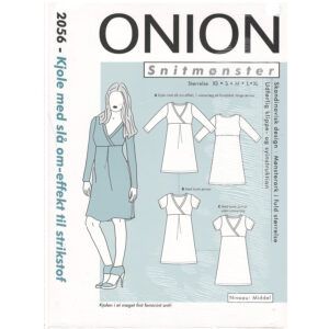 Onion 2056 kjole med slå om effekt til strikstoffer