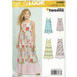 New Look 6466 kjole til tweens