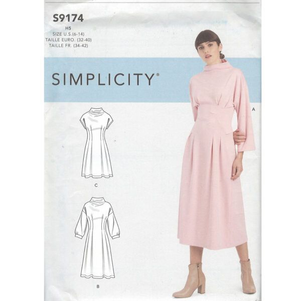 Simplicity 9174 H5 størrelse 32 - 40 kjole-mønster