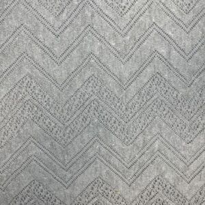 Strikket zig-zag mønstret uld med polyester og nylon, blød kvalitet i grå