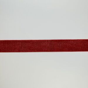 Elastik med lurex rød 40 mm blød bagside
