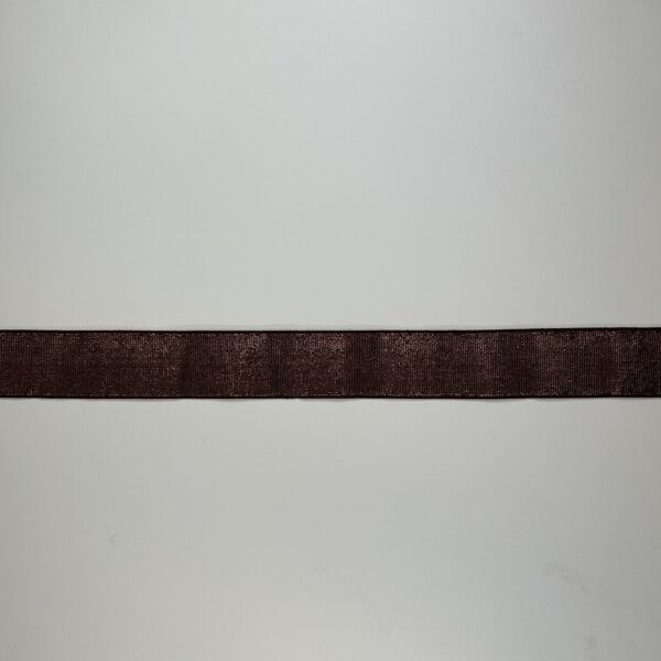 Elastik med lurex brun 40 mm blød bagside
