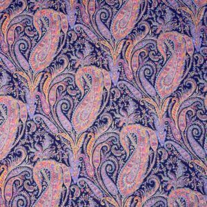 Liberty sjalsmønster i lilla, pink og orange farver økotex 100