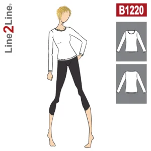 Line2Line-b1220-Basis T-shirt - stræk.