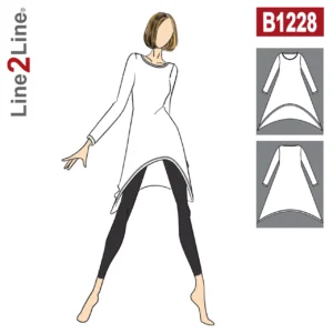 Line2Line-b1228-Bluse med spidser - stræk.