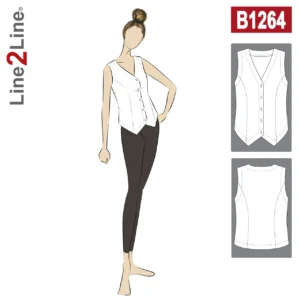 Line2Line-b1264-Vest-top med prinsessesnit