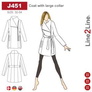 Line2Line-j451-Frakke med stor krave.