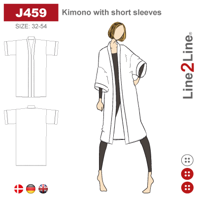 Line2Line-j459-Kimono med korte ærmer.