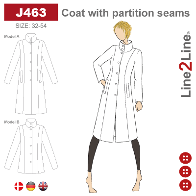 Line2Line-j463-Frakke med husarsnit og lommer.