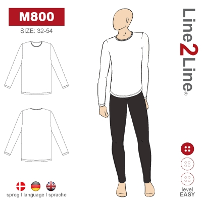 Line2Line-m800- Herre T-Shirt - stræk.
