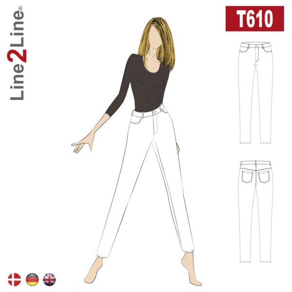 Line2Line-T610-Tætsiddende Jeans - Regular X