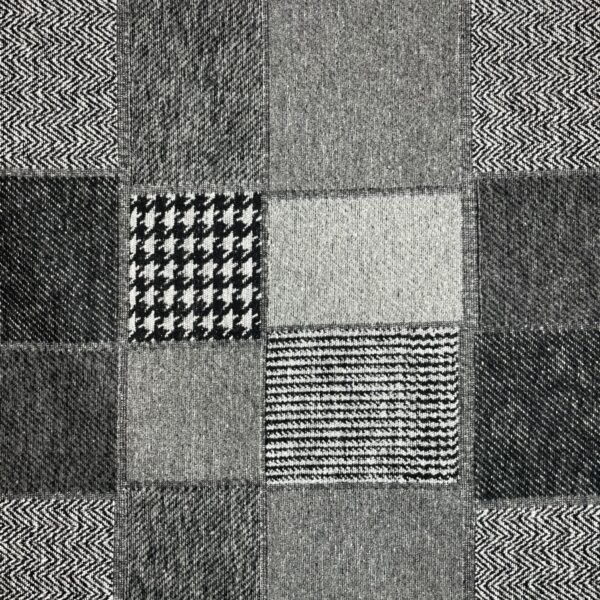 frakkestof uld polyester mønstrede firkanter