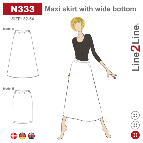 Line2Line-N333-Lang nederdel med vidde- fast.