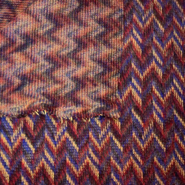 Strik med zigzag mønster i uld look Fibre mood
