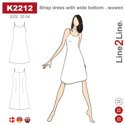 Line2Line-k2212-Stropkjole med vidde fast