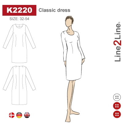 Line2Line-K2220-Klassisk kjole - fast