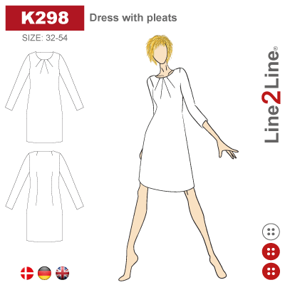 Line2Line-K298-Kjole med læg - fast