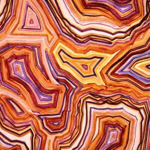 bomuldsjersey funky psykedelisk mønster farverig