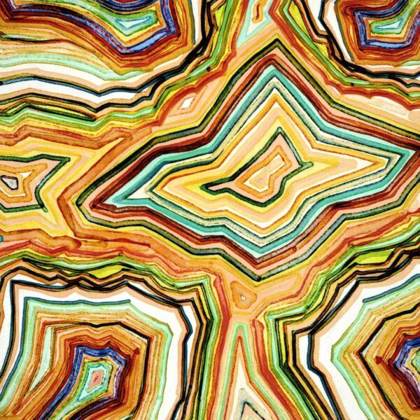 bomuld jersey funky psykedelisk mønster farverig
