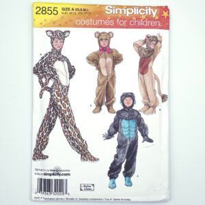 S2855 snitmønster børn dyre udklædning fastelavn halloween