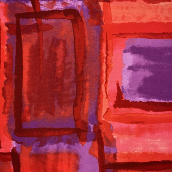 viskose firkanter lilla rød malerisk akvarel
