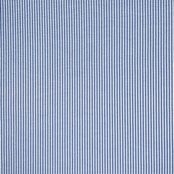 bomuld polyester fast vævet blå hvid striber bæk og bølge