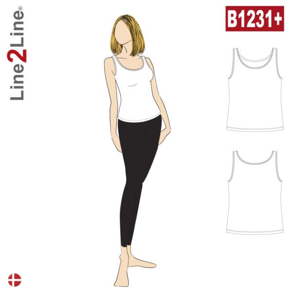 Line2Line-B1231-Tank top - stræk - PLUS