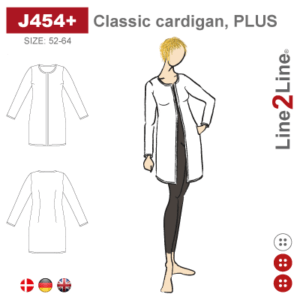Line2Line-J454-Classic cardigan, PLUS