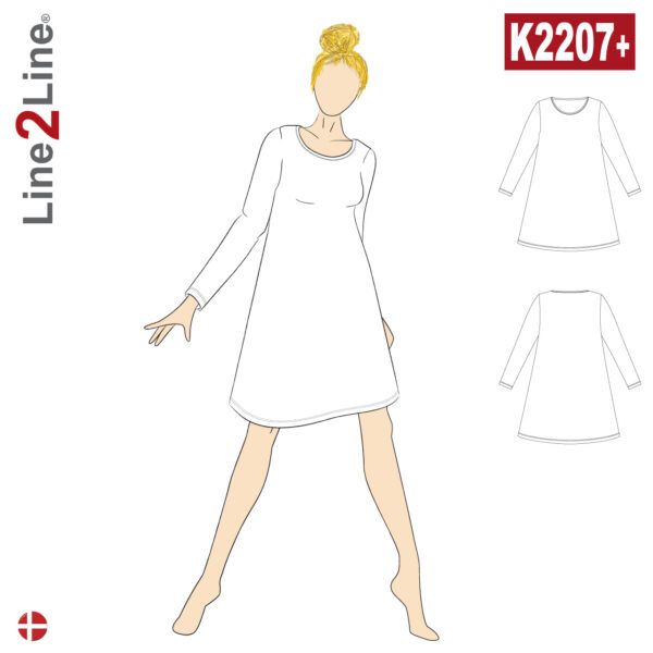 Line2Line-K2207+-Kjole med A-facon - PLUS