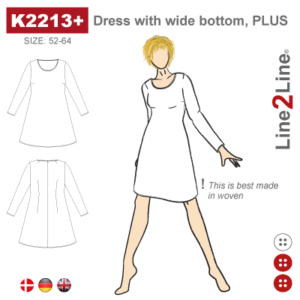 Line2Line-K2213+-Kjole med vidde - Fast-PLUS