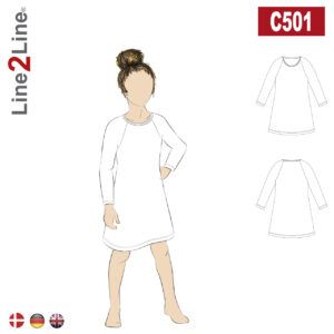 Line2Line-C501-Raglan kjole - Børn