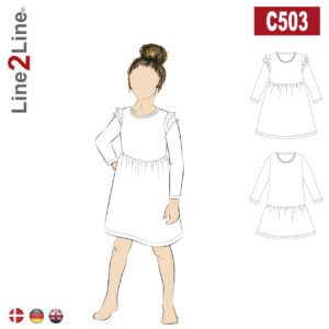 Line2Line-C503-Kjole med flæser - Børn